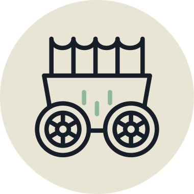 El arabası. Web simgesi basit illüstrasyon