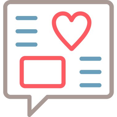 Kalp. Web simgesi basit illüstrasyon