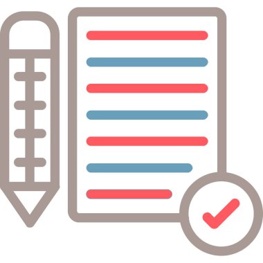 Kontrol listesi. Web simgesi vektör illüstrasyonu