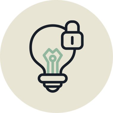 ampul simgesi vektör illüstrasyonu