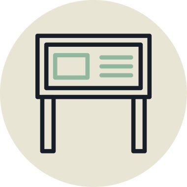 vektör lcd simgesi illüstrasyonu