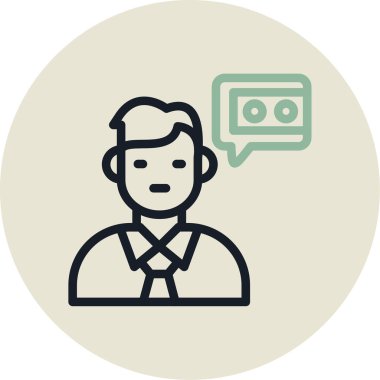 Müşteri servisi vektör simgesi düzenlenebilir