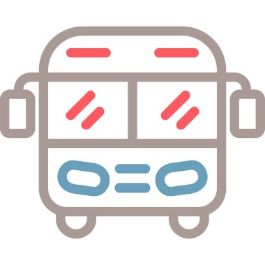 Otobüs. Web simgesi basit illüstrasyon