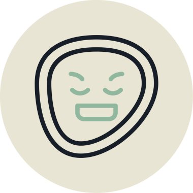 Yüz maskesi. Basit simge