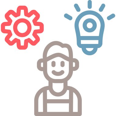 Bir fikrim var. Web simgesi basit illüstrasyon