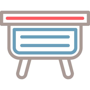 Otelde. Web simgesi basit illüstrasyon