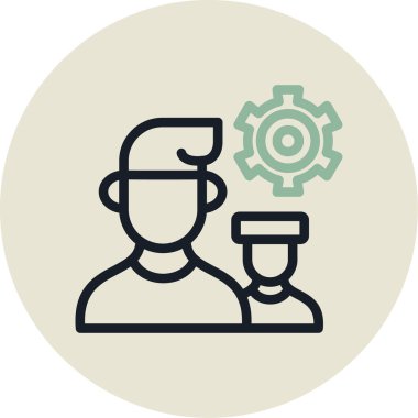 İnsan simgesinin vektör illüstrasyonu