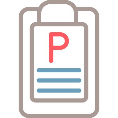 Belge. Web simgesi basit illüstrasyon