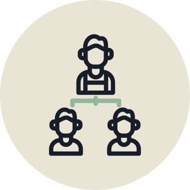 grup insanları modern simge vektör illüstrasyonu