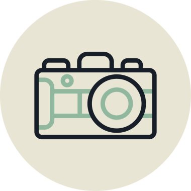 Kamera. Web simgesi basit illüstrasyon