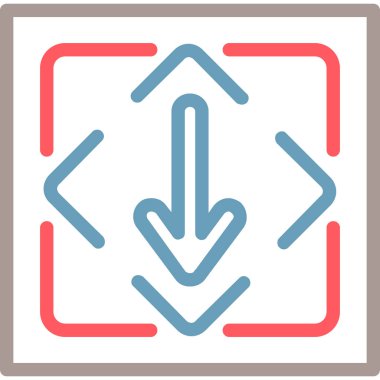 Ok aşağı. Web simgesi basit illüstrasyon