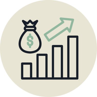 vektör illüstrasyonu, para simgesi