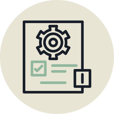 Kontrol listesi. Web simgesi basit illüstrasyon