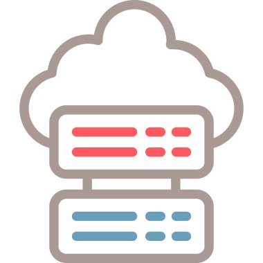 Bulut. Web simgesi basit illüstrasyon