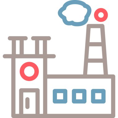 Fabrika. Web simgesi basit illüstrasyon