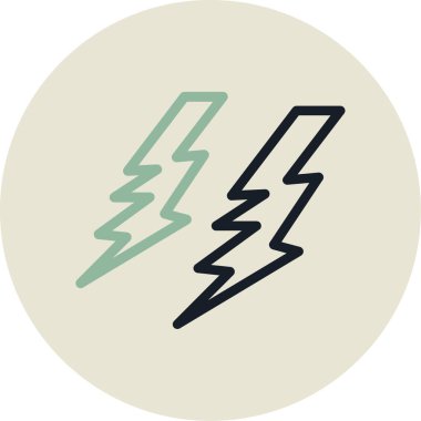 şimşek vektör çizgisi simgesi