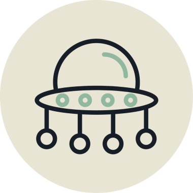 ufo. Web simgesi basit illüstrasyon