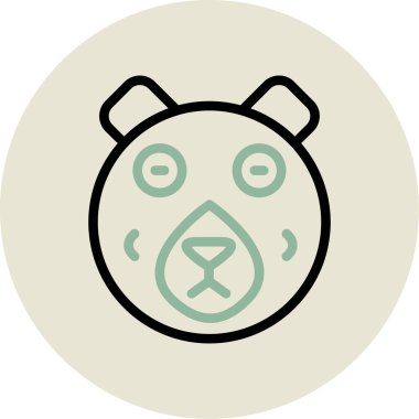 Ayı simgesinin vektör illüstrasyonu