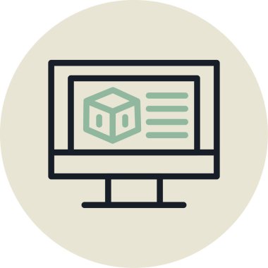 Bilgisayar. Web simgesi basit illüstrasyon