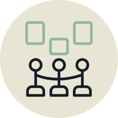 Sosyal ortam simgesi, vektör illüstrasyonu