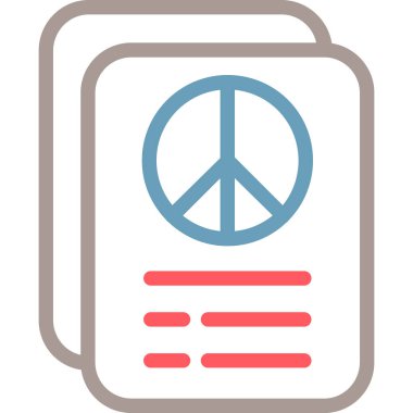 Barış. Web simgesi basit illüstrasyon