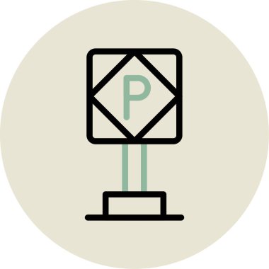 park simgesi vektör illüstrasyonu