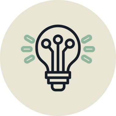 ampul simgesi vektör illüstrasyonu