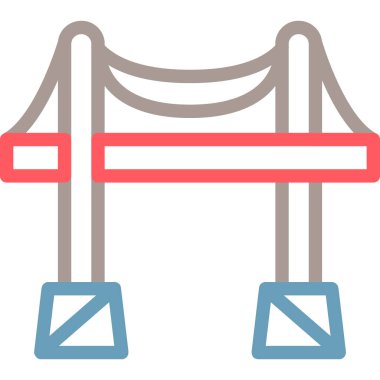 Bariyer. Web simgesi basit illüstrasyon