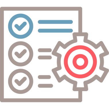Kontrol listesi. Web simgesi basit illüstrasyon