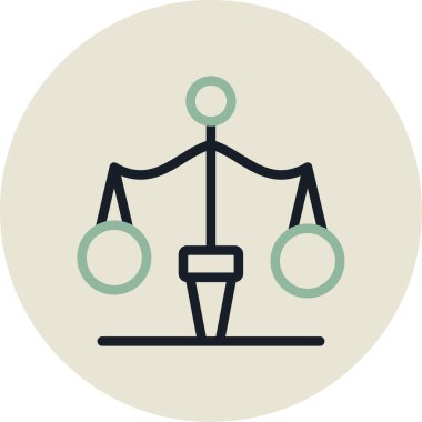 Adalet ölçek simge vektör çizim