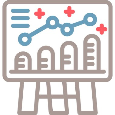 Analiz grafiği simgesi, vektör illüstrasyonu