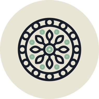 Dairesel bir süslemenin vektör illüstrasyonu