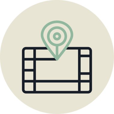 harita işaretleyici düz vektör simgesi