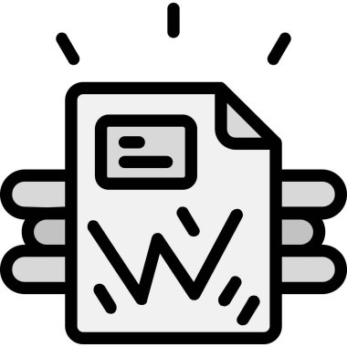 Dosya. Web simgesi basit illüstrasyon