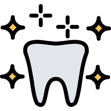 diş simgesi vektör illüstrasyonu