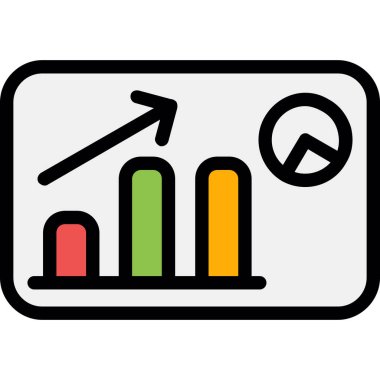 Grafikli grafik. vektör simgesi