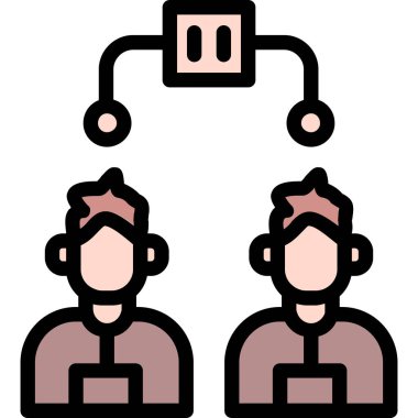 Müşteri servisi. Web simgesi vektör illüstrasyonu