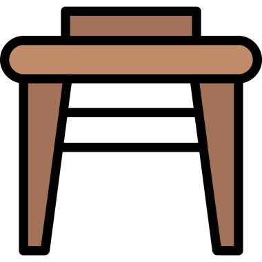 Masa. Web simgesi basit illüstrasyon