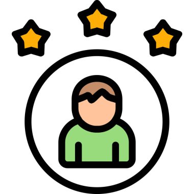 Avatar man simgesi, vektör illüstrasyonu