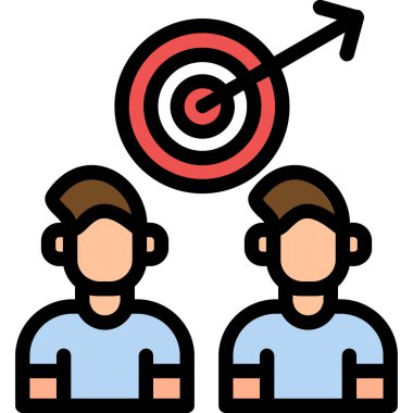 hedef vektör çizgisi simgesi. vektör basit illüstrasyon