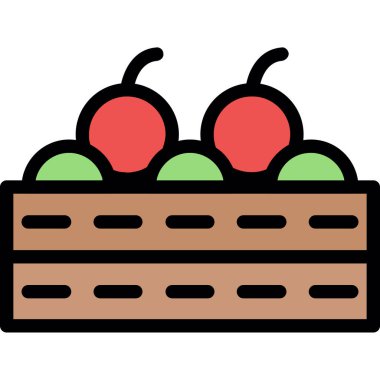 Kiraz simgesi, vektör illüstrasyonu