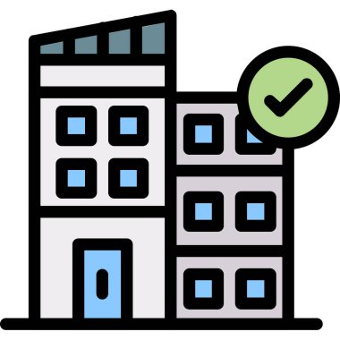 Otel ikonu. vektör illüstrasyonu