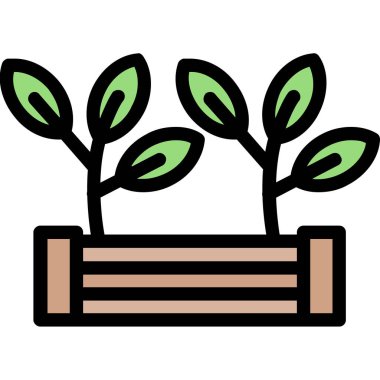 bahçe bitkisi renk ana hatları vektörü