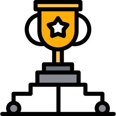 ödül ödülü simgesi doldurulmuş taslak biçiminde