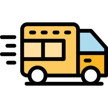 Kamyon. Web simgesi basit illüstrasyon