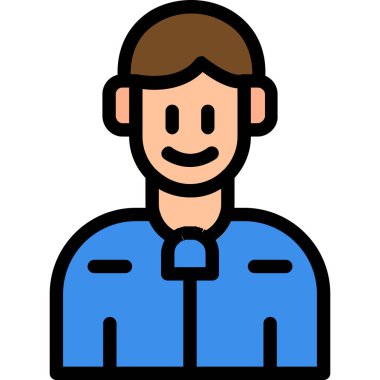 İş adamı. Web simgesi basit illüstrasyon