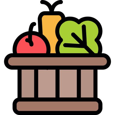 yemek sepeti çizimi