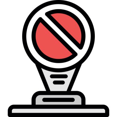 Trafik ışığı işaretini durdur, bir vektör simgesinin çizimi