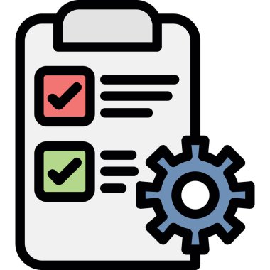 Kontrol listesi. Web simgesi basit illüstrasyon