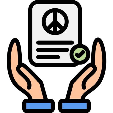 Barış Barış simgesi, vektör illüstrasyonu